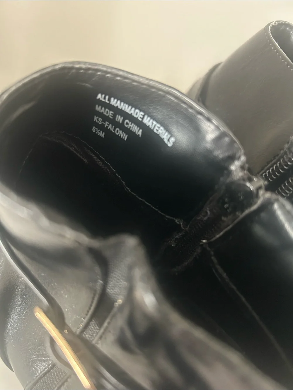 Karen Scott Black Leather Ankle Boot with Buckle Strap